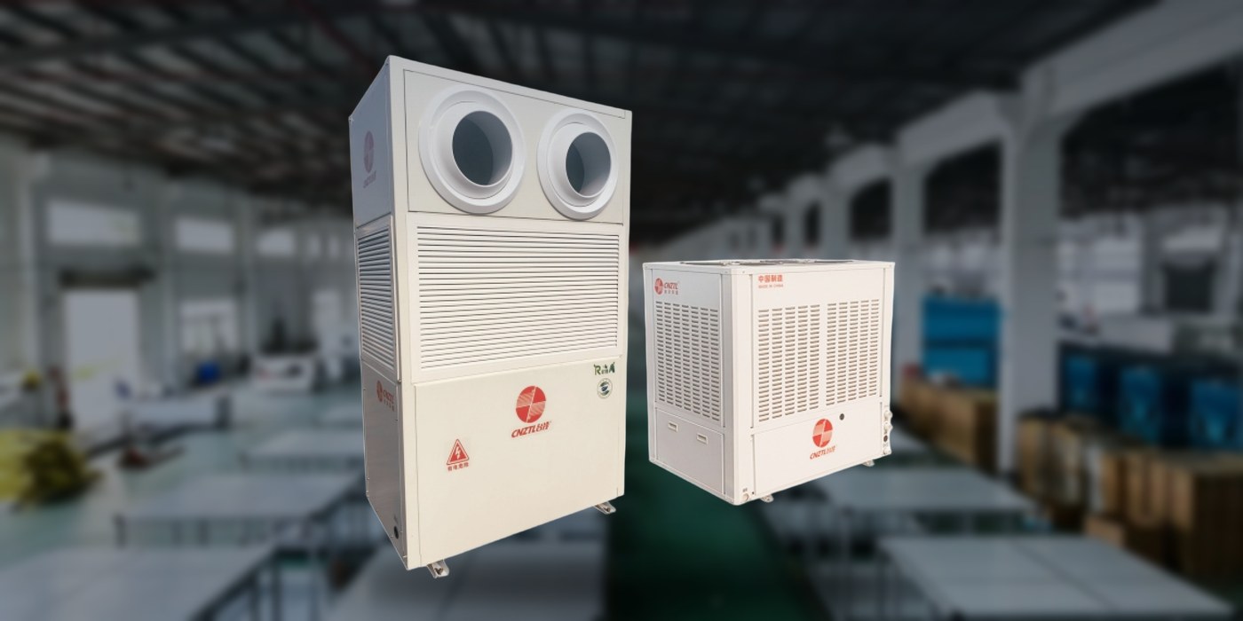 TAEE evaporative cooling units in an industrial workshop
